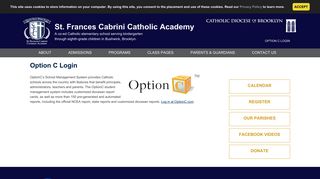 Option C Login - St. Frances Cabrini Catholic Academy