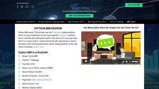 Option 888 Review, Is It Scam Or Not? - Binary Option Robot