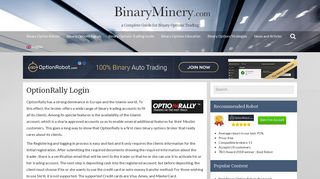 OptionRally Login - Binary Options Brokers
