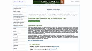 OptionsHouse Login - stock broker trading review