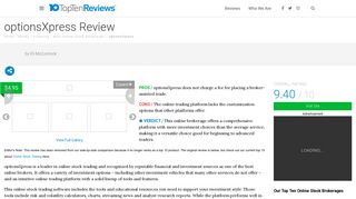 optionsXpress Review - Pros, Cons and Verdict - Top Ten Reviews