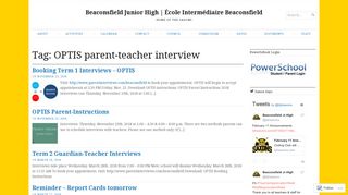 OPTIS parent-teacher interview – Beaconsfield Junior High | École ...