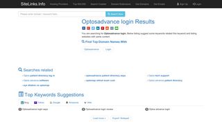 Optosadvance login Results For Websites Listing - SiteLinks.Info