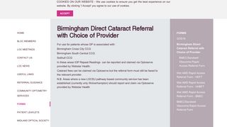 Birmingham Direct Cataract Referral with Choice of Provider ...