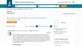 Optucorp | Complaints | Better Business Bureau® Profile