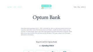 Optum Bank S — The HSA Report Card