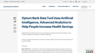 Optum Bank Data Tool Uses Artificial Intelligence, Advanced Analytics ...