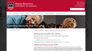 Spending accounts (HSA, FSA, LPFSA) - UGA HR - University of ...