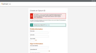 Create an Optum ID - Optum ID