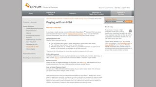 Paying With an HSA - OptumHealthFinancial.com