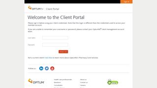 Client Portal - Sign in - OptumRx