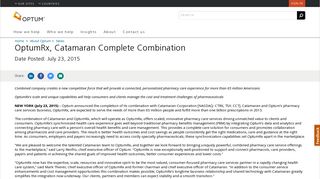 OptumRx, Catamaran Complete Combination