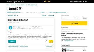 Login to Fetch - Optus Sport - Yes Crowd