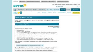 My Optus TV Account - Member Services