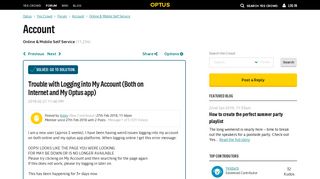 Solved: Trouble with Logging into My Account ... - Yes Crowd - Optus