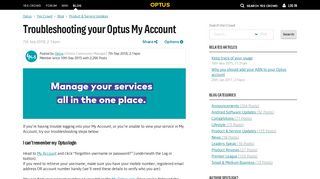 Troubleshooting your Optus My Account - Yes Crowd