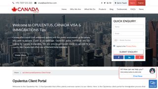 Opulentus Overseas Careers Client Portal - Migrate to canada