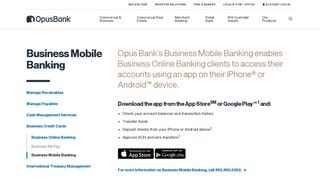 Business Mobile Banking - Business Banking Services - Opus Bank ...