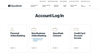 Account Log In - Opus Bank