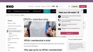 Exo - OPUS+ membership