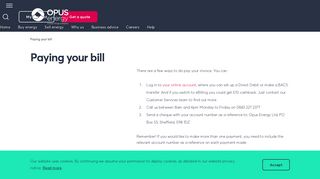 Paying your bill - Opus Energy