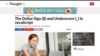 The Dollar Sign ($) and Underscore (_) in JavaScript - ThoughtCo