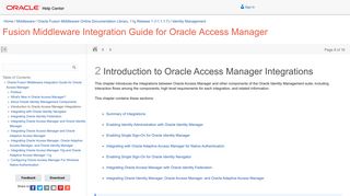 Introduction to Oracle Access Manager Integrations - Oracle Docs