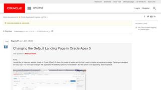 Changing the Default Landing Page in Oracle Apex 5 | Oracle Community