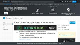 How do I discover the Oracle Express workspace name? - Database ...