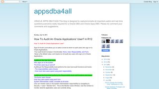 appsdba4all: How To Audit An Oracle Applications' User? in R12