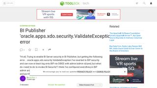 BI Publisher 'oracle.apps.xdo.security.ValidateException' error