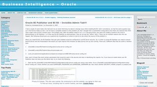 Oracle BI Publisher and BI EE – Invisible Admin Tab!!! « Business ...