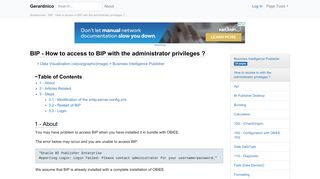 BIP - How to access to BIP with the administrator privileges ...