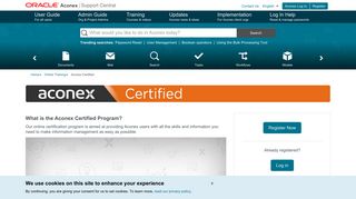 Aconex Certified | Oracle Aconex Support Central