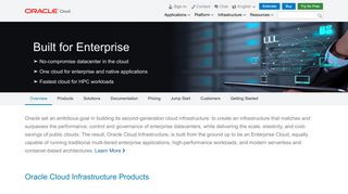 IaaS - Enterprise Cloud - Oracle Cloud Infrastructure