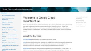 Welcome to Oracle Cloud Infrastructure - Oracle Cloud Documentation