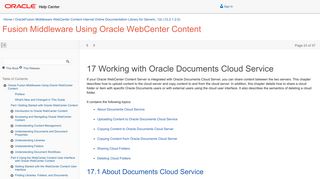 Working with Oracle Documents Cloud Service - Oracle Docs