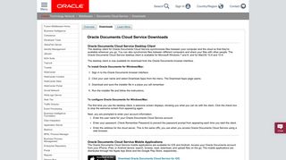 Oracle Documents Cloud Service - Downloads | Oracle Technology ...