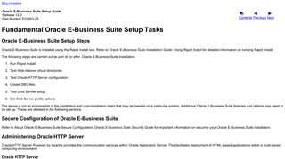 Oracle E-Business Suite Setup Guide