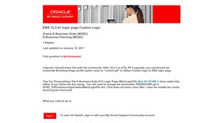 EBS 12.2.4+ login page Custom Logo - Oracle