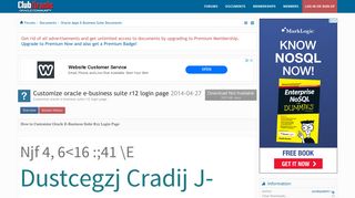 Customize oracle e-business suite r12 login page | Club Oracle Forums