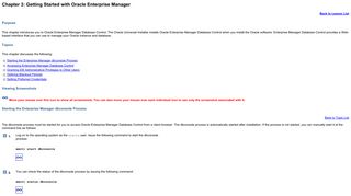 Chapter 3: Getting Started with Oracle Enterprise Manager Database ...
