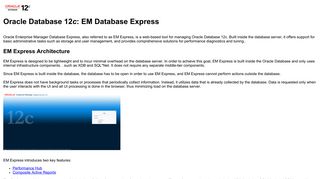 Oracle Enterprise Manager Database Express