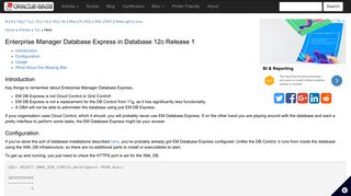 Enterprise Manager Database Express in Database 12c ... - Oracle Base
