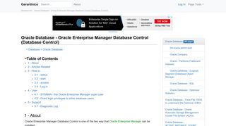 Oracle Database - Oracle Enterprise Manager Database Control ...