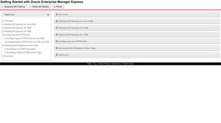 Getting Started with Oracle Enterprise Manager Express