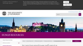 Accessing employee self-service | The University of Edinburgh