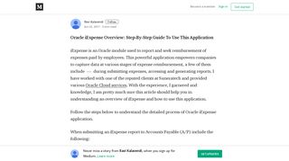 Oracle iExpense Overview: Step-By-Step Guide To Use This Application