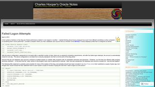 Failed Logon Attempts | Charles Hooper's Oracle Notes