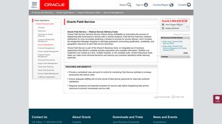 Field Service | Applications | Oracle